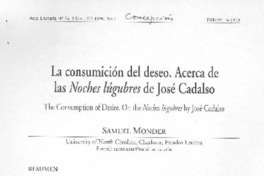 La consumisión del deseo