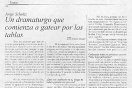 Un dramaturgo que comienza a gatear por las tablas (entrevista)