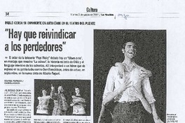 "Hay que reivindicar a los perdedores" "Hay que reivindicar a los perdedores"