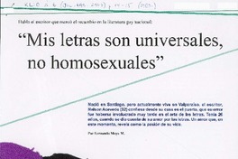 "Mis letras son universales, no homosexuales" (entrevista)