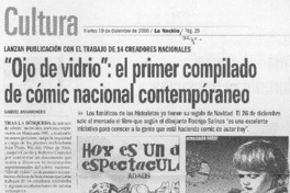 "Ojo de vidrio": el primer compilado de cómic nacional contemporáneo