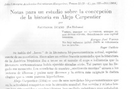 Notas para un estudio sobre la concepción de la historia en Alejo Carpentier Notas para un estudio sobre la concepción de la historia en Alejo Carpentier