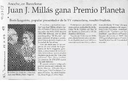 Juan J. Millas gana Premio Planeta Juan J. Millas gana Premio Planeta