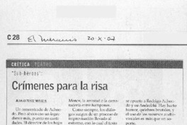 Crímenes para l risa Crímenes para l risa