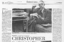 Christopher Dawson como filósofo de la historia (entrevista) Christopher Dawson como filósofo de la historia (entrevista)
