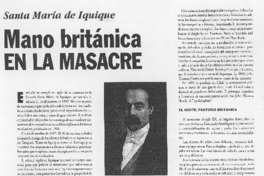 Mano británica en la masacre Mano británica en la masacre