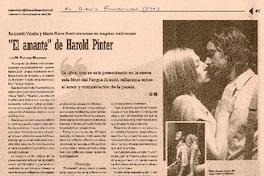 "El amante" de Harold Pinter "El amante" de Harold Pinter