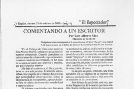 Comentando a un escritor