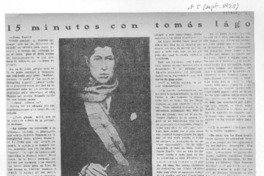 15 minutos con Tomás Lago (entrevista) 15 minutos con Tomás Lago (entrevista)