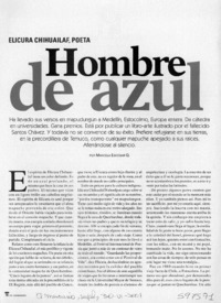 Hombre de azul  [artículo] Marcela Escobar Q.