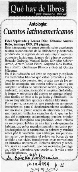 Cuentos latinoamericanos [artículo] - Biblioteca Nacional Digital de Chile