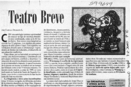 Teatro breve  [artículo] Carola Oyarzún L.