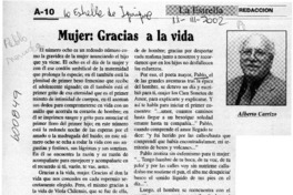 Mujer, gracias a la vida  [artículo] Alberto Carrizo