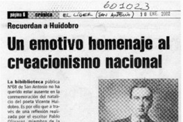 Un emotivo homenaje al creacionismo nacional Un emotivo homenaje al creacionismo nacional