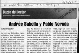 Andrés Sabella y Pablo Neruda <artículo> Julio Humberto Andaur Moya Andrés Sabella y Pablo Neruda <artículo> Julio Humberto Andaur Moya