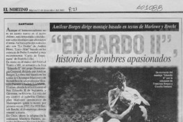 "Eduardo II", historia de hombres apasionados  [artículo]