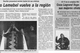 Pedro Lemebel vuelve a la región  [artículo]