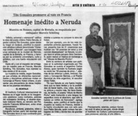 Homenaje inédito a Neruda  [artículo]