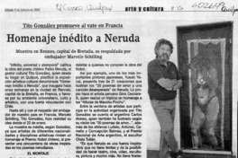 Homenaje inédito a Neruda  [artículo]