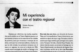 Mi experiencia con el teatro regional Mi experiencia con el teatro regional