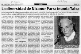 La diversidad de Nicanor Parra inunda Talca  [artículo]