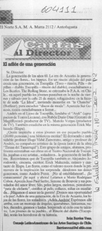 El adiós de una generación