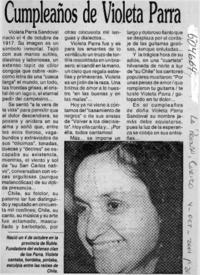 Cumpleaños de Violeta Parra  [artículo]