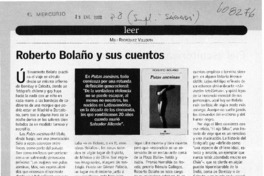 Roberto Bolaño y sus cuentos  [artículo] Mili Rodríguez Villouta