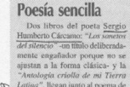 Poesía sencilla  [artículo] A. S.