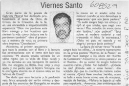 Viernes Santo  [artículo] Eduardo Urrutia Gómez
