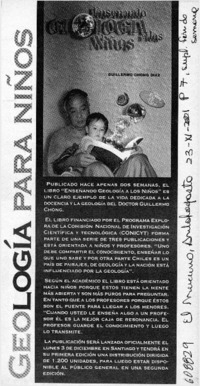 Enseñando geología a los niños  [artículo]