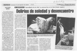 Delirios de soledad y desencuentro  [artículo] Andrea González