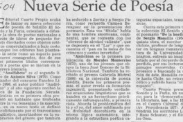 Nueva serie de poesía  [artículo]