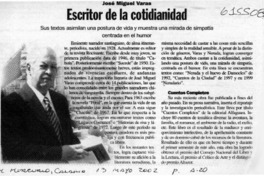 Escritor de la cotidianidad  [artículo]