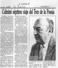 Culminó séptimo viaje del Tren de la Poesía  [artículo]
