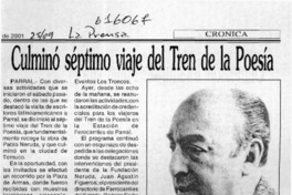 Culminó séptimo viaje del Tren de la Poesía  [artículo]