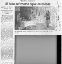 El éxito del verano sigue en escena  [artículo]