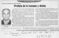 Profeta de lo humano y divino  [artículo]