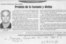 Profeta de lo humano y divino  [artículo]