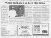 Víctor Shehadeh ya hizo otro libro  [artículo]