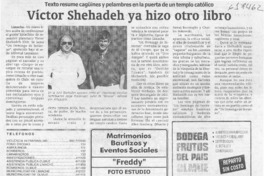 Víctor Shehadeh ya hizo otro libro  [artículo]