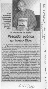 Pescador publica su tercer libro  [artículo]