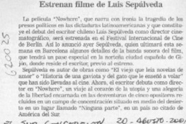 Estrenan filme de Luis Sepúlveda  [artículo]