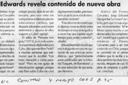 Jorge Edwards revela contenido de nueva obra Jorge Edwards revela contenido de nueva obra