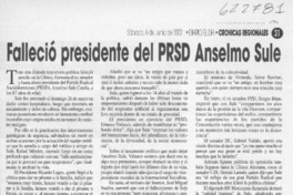 Falleció presidente del PRSD Anselmo Sule