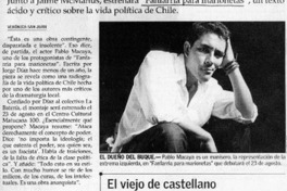 Pablo Macaya enfrenta la obra más anarquista de Jorge Díaz Pablo Macaya enfrenta la obra más anarquista de Jorge Díaz