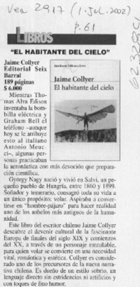 "El habitante del cielo"