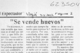 "Se venden huevos"