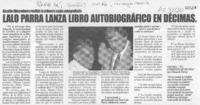 Lalo Parra lanza libro autobiográfico en décimas