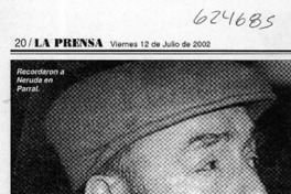 Parralinos celebran natalicio de Neruda